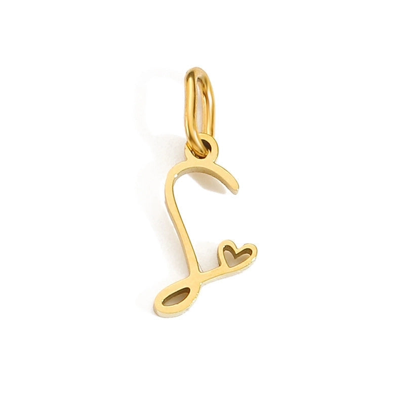 Cursive Alphabet with Hearts