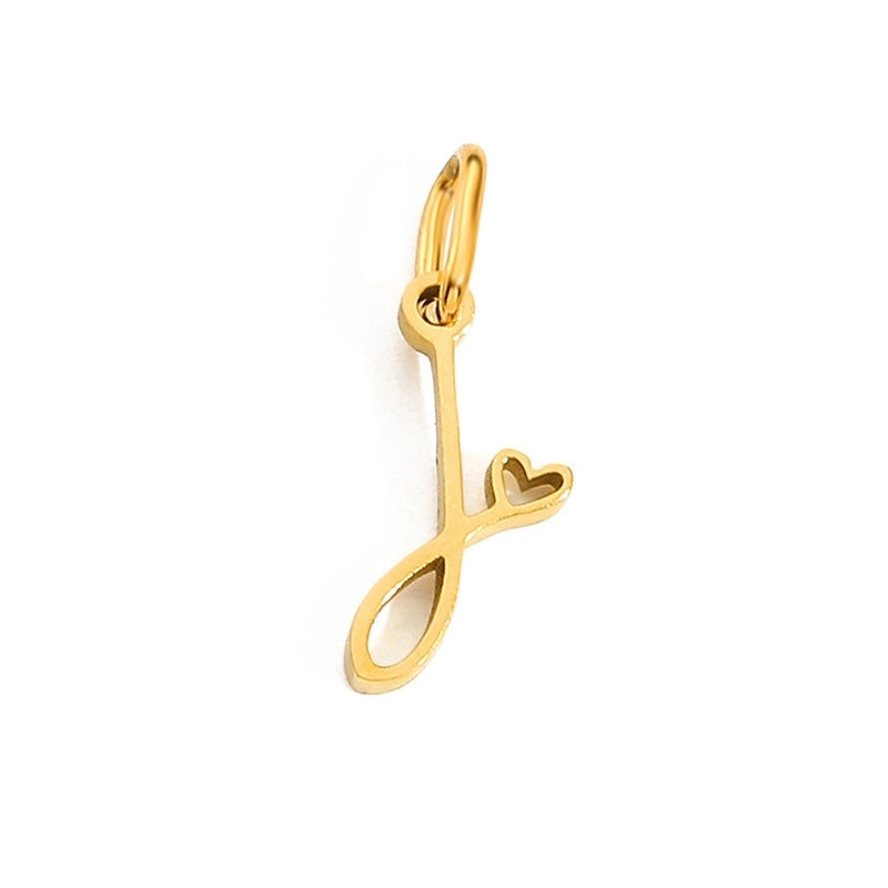 Cursive Alphabet with Hearts