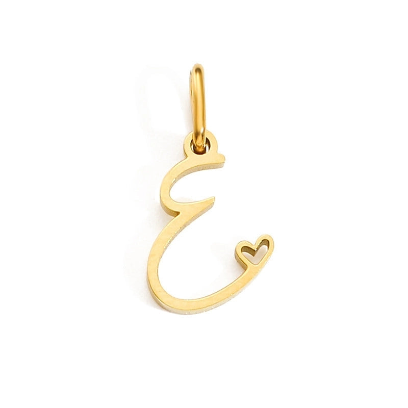 Cursive Alphabet with Hearts