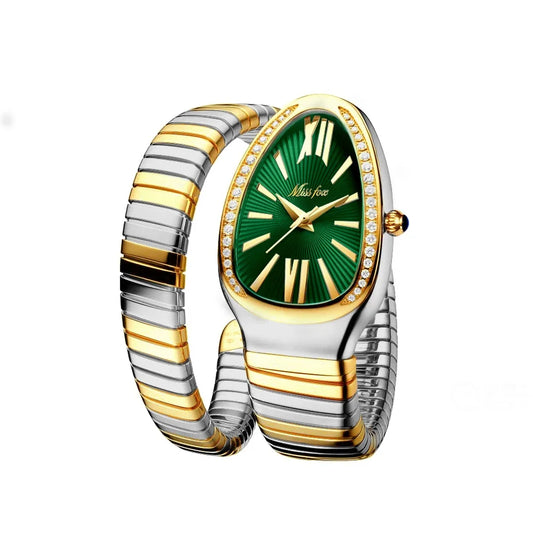 Serpentine Watch with emerald green dail