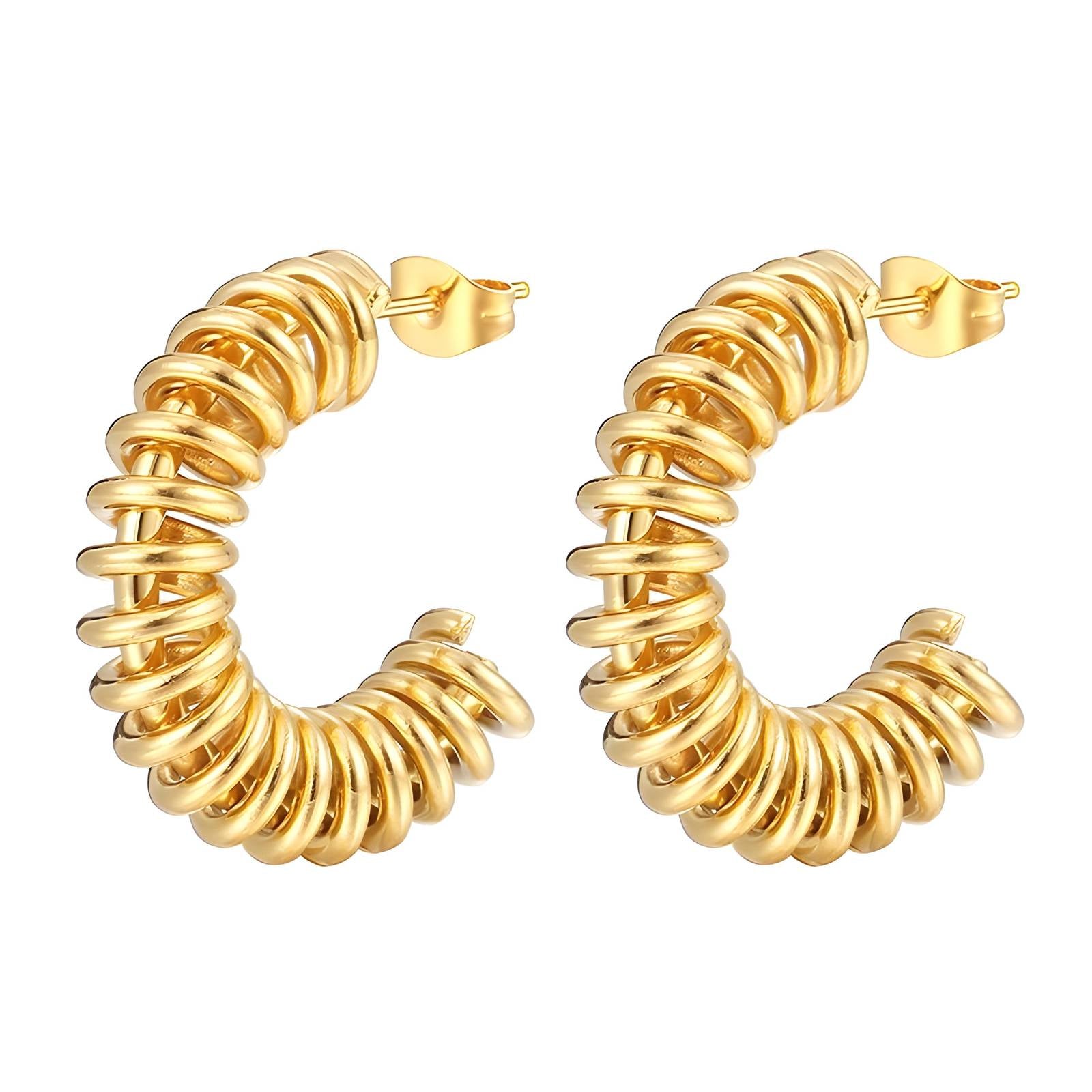 Twist & Shimmer Hoops - April - It Girl Vibe