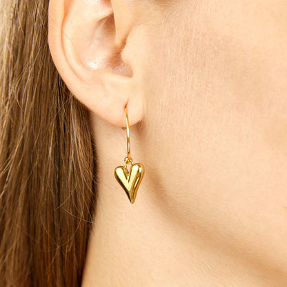 Delicate Desire - 18K Gold Plated Stainless Steel "Hearts" Earrings - April - It Girl Vibe