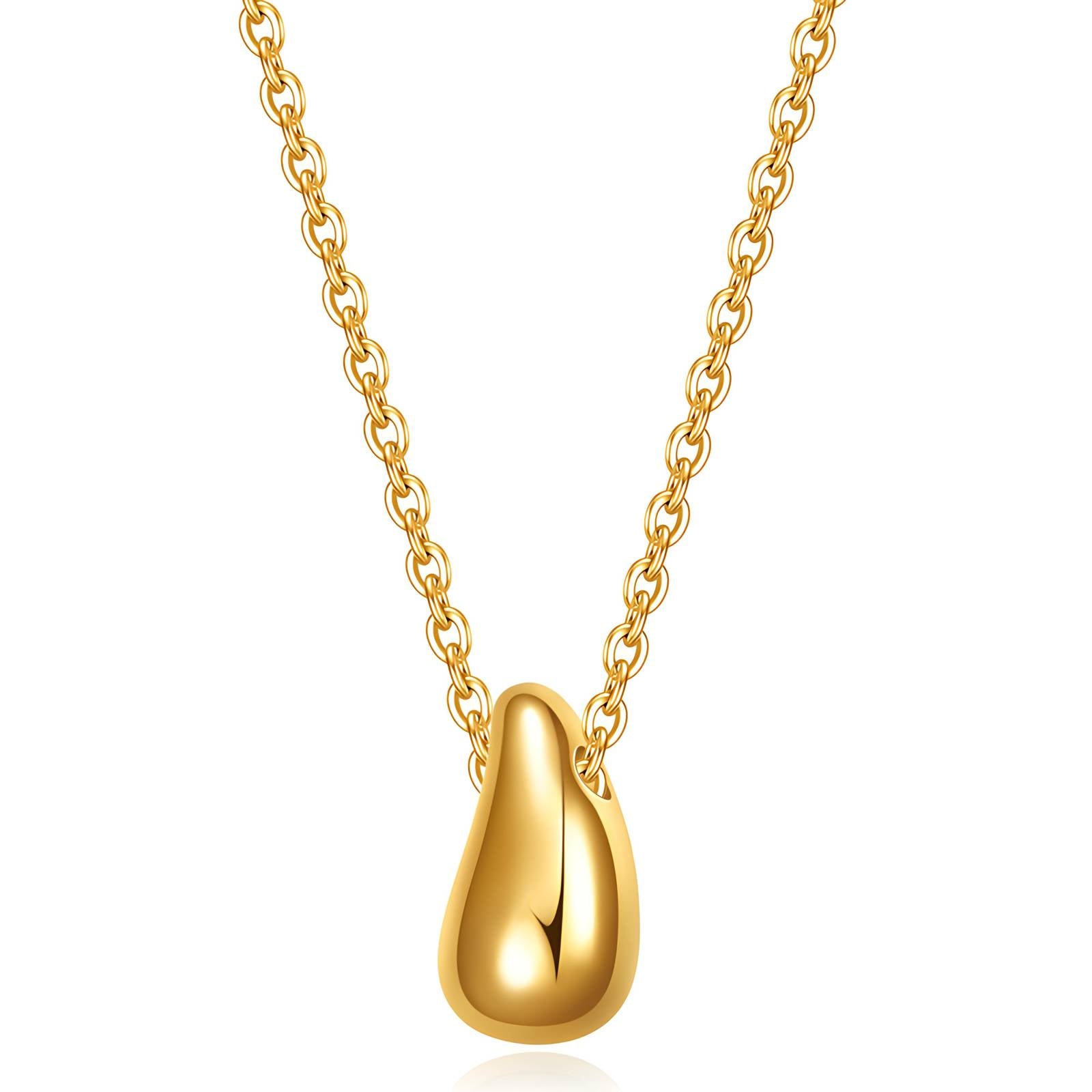 Golden Droplet of Elegance - Necklace - April - It Girl Vibe