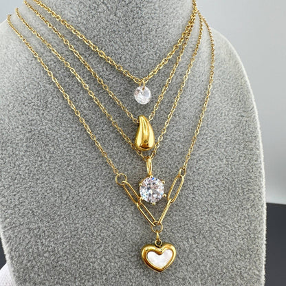 Golden Droplet of Elegance - Necklace - April - It Girl Vibe