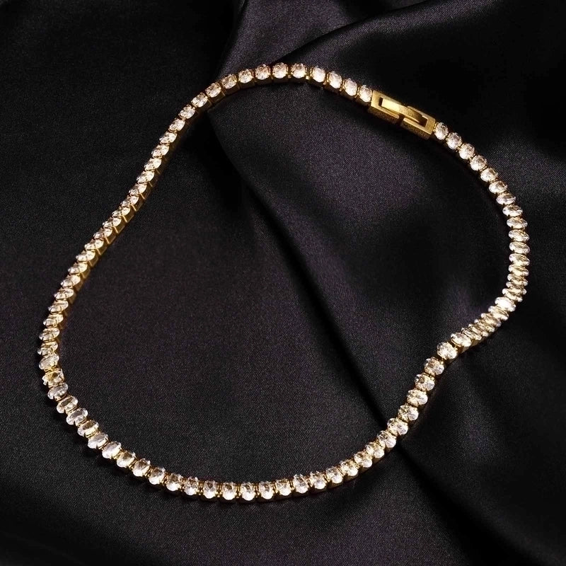 Golden Radiance Tennis Bracelet | 18K Gold Plated Jewelry 