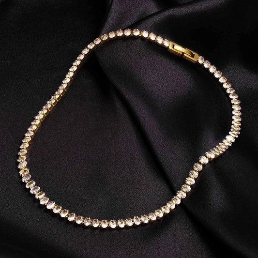 Golden Radiance Tennis Bracelet | 18K Gold Plated Jewelry 