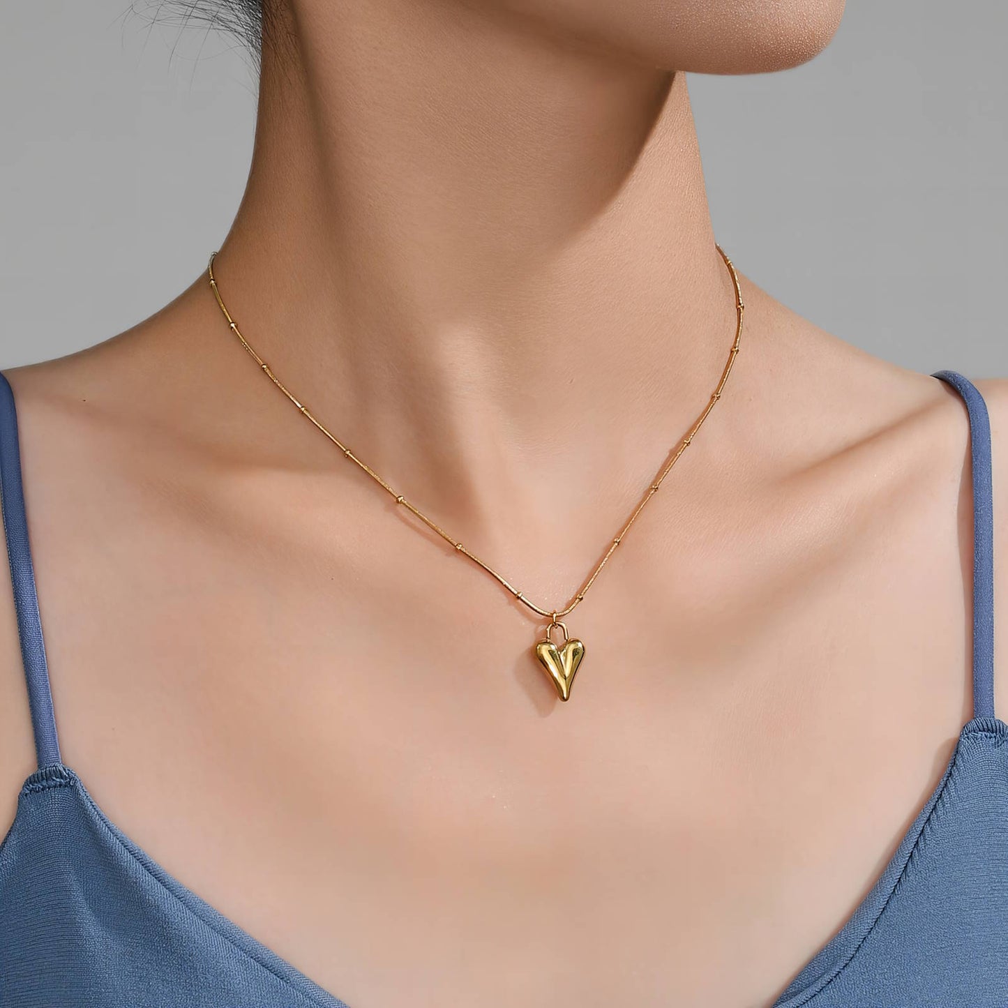 Little Hearts - 18K Gold Plated Stainless Steel "Hearts" Necklace - April - It Girl Vibe