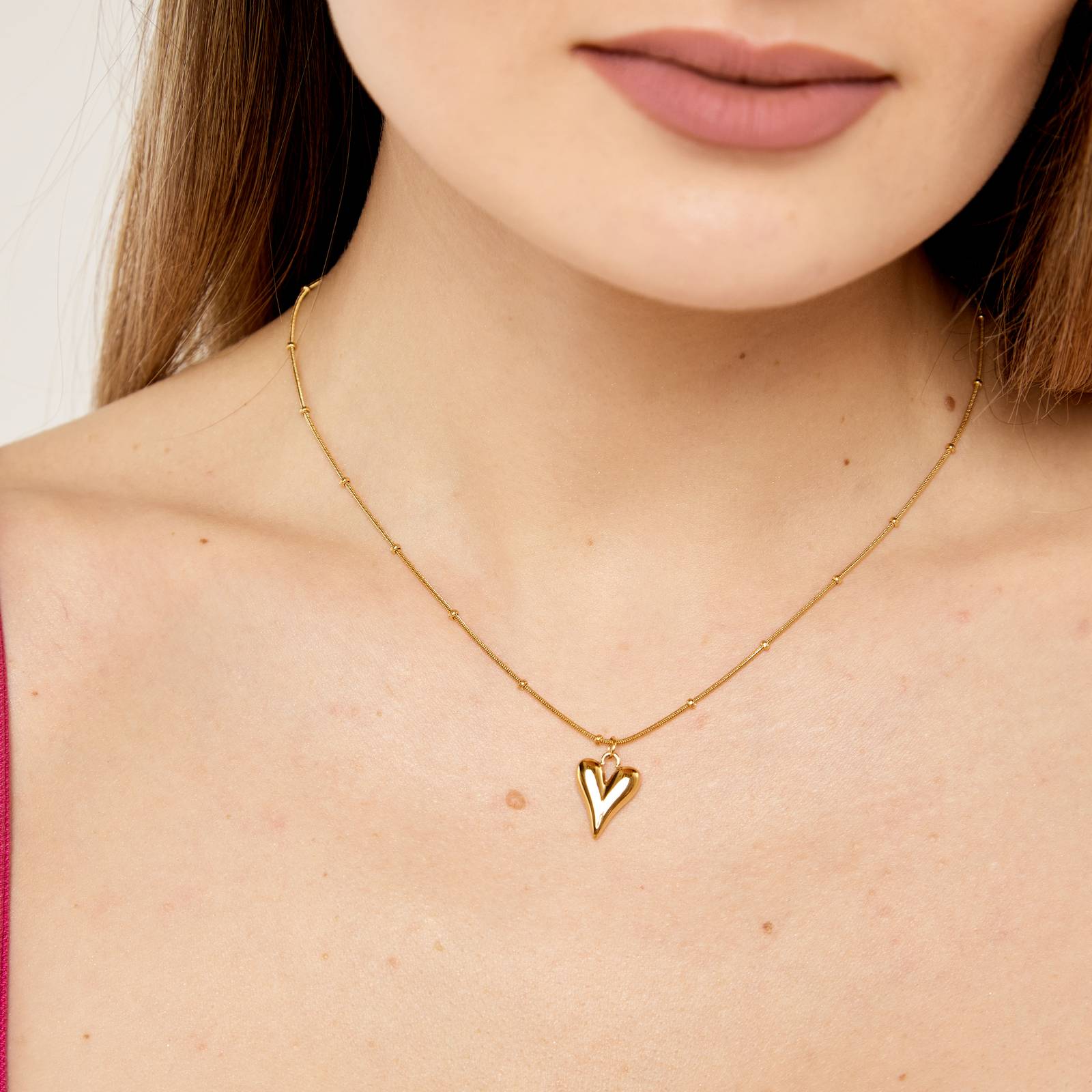 Little Hearts - 18K Gold Plated Stainless Steel "Hearts" Necklace - April - It Girl Vibe