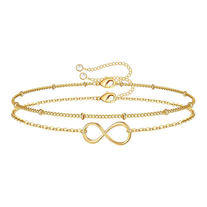 Infinity Bracelet - 18K Gold Plated Stainless Steel - April - It Girl Vibe