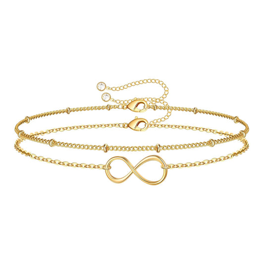 Infinity Bracelet - 18K Gold Plated Stainless Steel - April - It Girl Vibe