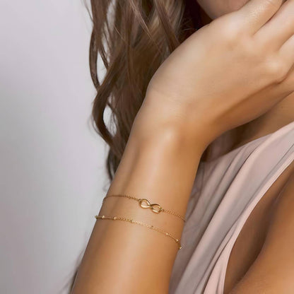 Infinity Bracelet - 18K Gold Plated Stainless Steel - April - It Girl Vibe